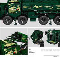 Mould King 20008 CJ-10 Military Cruise Missile Truck Building Mechanical Remote
