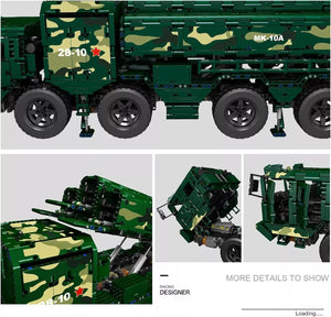 Mould King 20008 CJ-10 Military Cruise Missile Truck Building Mechanical Remote