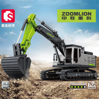 SEMBO 705113 Zoomlion Excavator with 1039 Pieces
