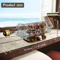 Mould King 10066 Drifting Bottle Revenge Pirate Ship STEM Gift Toy 2488pcs
