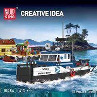 MOULD KING 10084 Police Boat with 413 Pieces
