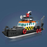 MOULD KING 10081 British Multi-Functional Rescue Boat with 364 Pieces
