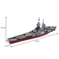 MOC Factory 163300 French Battleship Richelieu with 10803 Pieces
