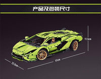 MOULD KING 13057S 1:8 Lamborghini Hyper Green Version with 3819 Pieces-Mould King 13057S
