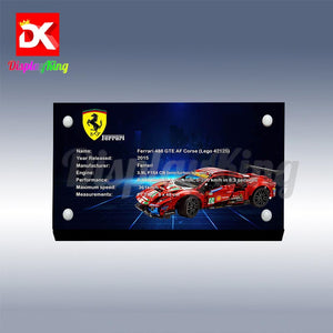 Display King - Acrylic display plaque for Lego Ferrari 488 GTE "AF Corse #51" 42125