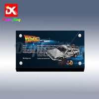 Display King - Acrylic display plaque for Lego Back to The Future Time Machine 10300
