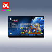 Display King - Acrylic display plaque for Lego Sonic The Hedgehog - Green Hill Zone 21331
