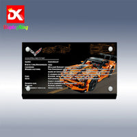 Display King - Acrylic display plaque for Lego Chevrolet Corvette ZR1 42093