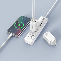 iQuick NANO ENERGY 2 65W PD3.0 Dual USB-C and USB-A Ports Charging Adapter-White
