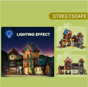 JIESTAR Building Blocks MOC 89151 Castle Tavern House Lighting 2843pcs construction toy