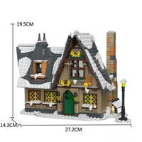 Mould King Aovatown Christmas Cottage House Bricks Kids Toys
