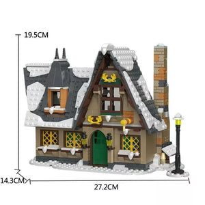 Mould King Aovatown Christmas Cottage House Bricks Kids Toys