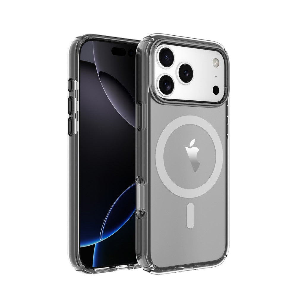 iPhone 17 Pro UTIA Ultimake Shockproof Transparent Case Cover With Magnetic Ring