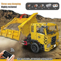 Mould King 17012 Remote Control Three Way Dumper Truck Vehicle Building Toy Set
