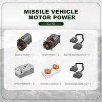 Mould King 20008 CJ-10 Military Cruise Missile Truck Building Mechanical Remote
