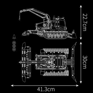 MOULD KING 17051 Snowfield Engineering Vehicle With Motor with 1241 Pieces