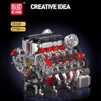 MOULD KING 10130 F488 Supercar V8 Engine With Motor with 2718 Pieces
