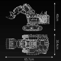 MOULD KING 17071 Liebherr R 9800 Excavator With Motor with 4767 Pieces