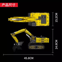 Mould King 15061 Engineering Series Mechanical Excavator Digger Dynamic Version
