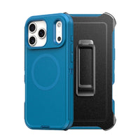 iPhone 17 Pro Max Shockproof Robot Armor Hard Plastic Belt Clip Case Cover With Magnetic Ring
