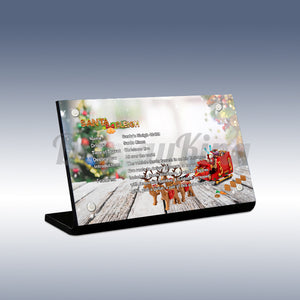 Display King - Acrylic display plaque for Lego Santa's Sleigh 40499