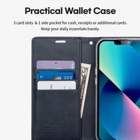 iPhone 17 Pro Max / 18 Pro Max Mercury Blue Moon Diary Case With Magnetic Ring

