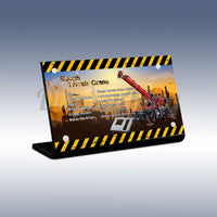 Display King - Acrylic display plaque for Lego Rough Terrain Crane 42082
