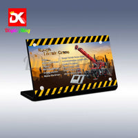 Display King - Acrylic display plaque for Lego Rough Terrain Crane 42082
