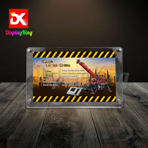 Display King - Acrylic photo frame for Lego Rough Terrain Crane 42082