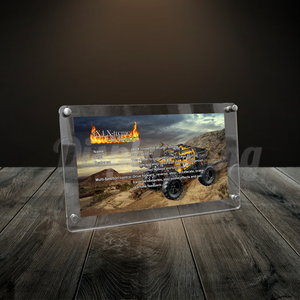 Display King - Acrylic photo frame for Lego 4X4 X-treme Off-Roader 42099