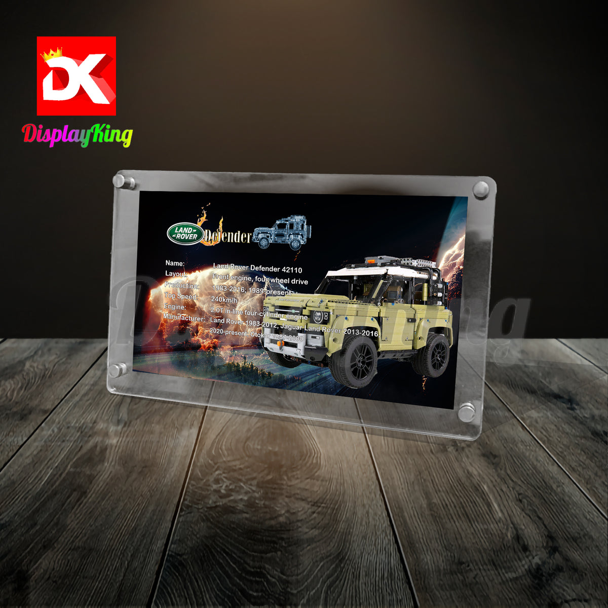 Display King - Acrylic photo frame for Lego Land Rover Defender 42110 ...