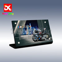 Display King - Acrylic display plaque for Lego BMW M 1000 RR 42130
