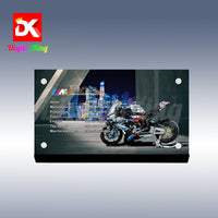 Display King - Acrylic display plaque for Lego BMW M 1000 RR 42130
