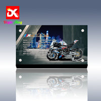 Display King - Acrylic display plaque for Lego BMW M 1000 RR 42130
