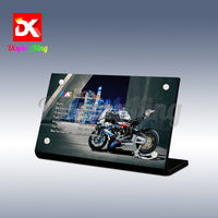 Display King - Acrylic display plaque for Lego BMW M 1000 RR 42130
