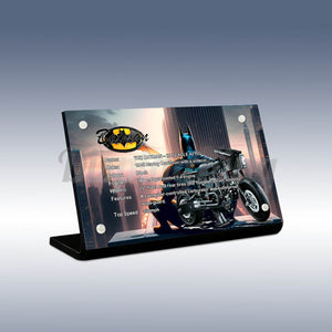 Display King - Acrylic display plaque for Lego The Batman -BATCYCLE 42155