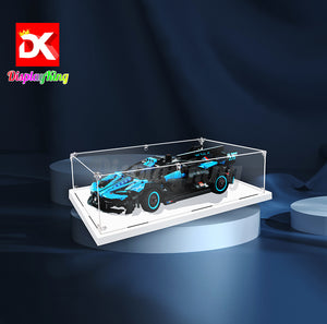 Display King - Acrylic display case for LEGO® Bugatti Bolide Agile Blue 42162 3mm Thickness dust-Free and Crystal Clear Display case with Screw