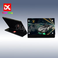 Display King - Acrylic display plaque for Lego Lamborghini Revuelto Super Sports Car 42214
