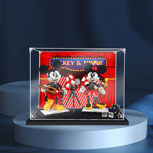 Display King - Acrylic display case with screw for Lego Disney Mickey Mouse & Minnie Mouse Character 43179