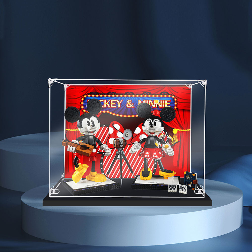 Display King - Acrylic display case with screw for Lego Disney Mickey Mouse & Minnie Mouse Character 43179