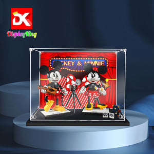 Display King - Acrylic display case with screw for Lego Disney Mickey Mouse & Minnie Mouse Character 43179