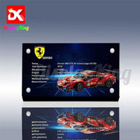 Display King - Acrylic display plaque for Lego Ferrari 488 GTE "AF Corse #51" 42125
