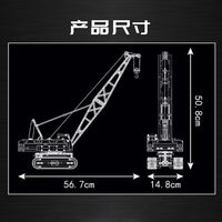 Mould King 15069 Yellow Crawler Crane Building Blocks with Motor Creator Toys
