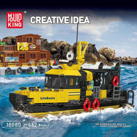 MOULD KING 10080 Norwegian Multi-Functional Lifeboat with 462 Pieces
