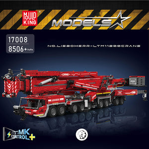 MOULD KING 17008 Red Liebherr LTM 11200 Remote Controlled Crane With Motor with 8506 Pieces