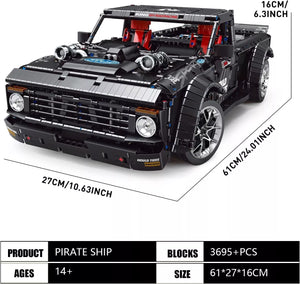 Mould King 13082 Pickup Truck Block Kits Model 3695 pcs with Motor/App Remote