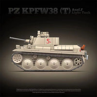 QUANGUAN 100285 PZ KPFW38(T) Ausf.F Light Tank with 730 Pieces
