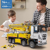 Mould King 19003 Truck with Concrete Pump 4368 Pcs with Motor/APP Remote Control
