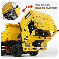 Mould King 17012 Remote Control Three Way Dumper Truck Vehicle Building Toy Set
