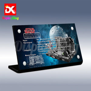 Display King - Acrylic display plaque for Lego Death Star Trench Run Diorama 75329